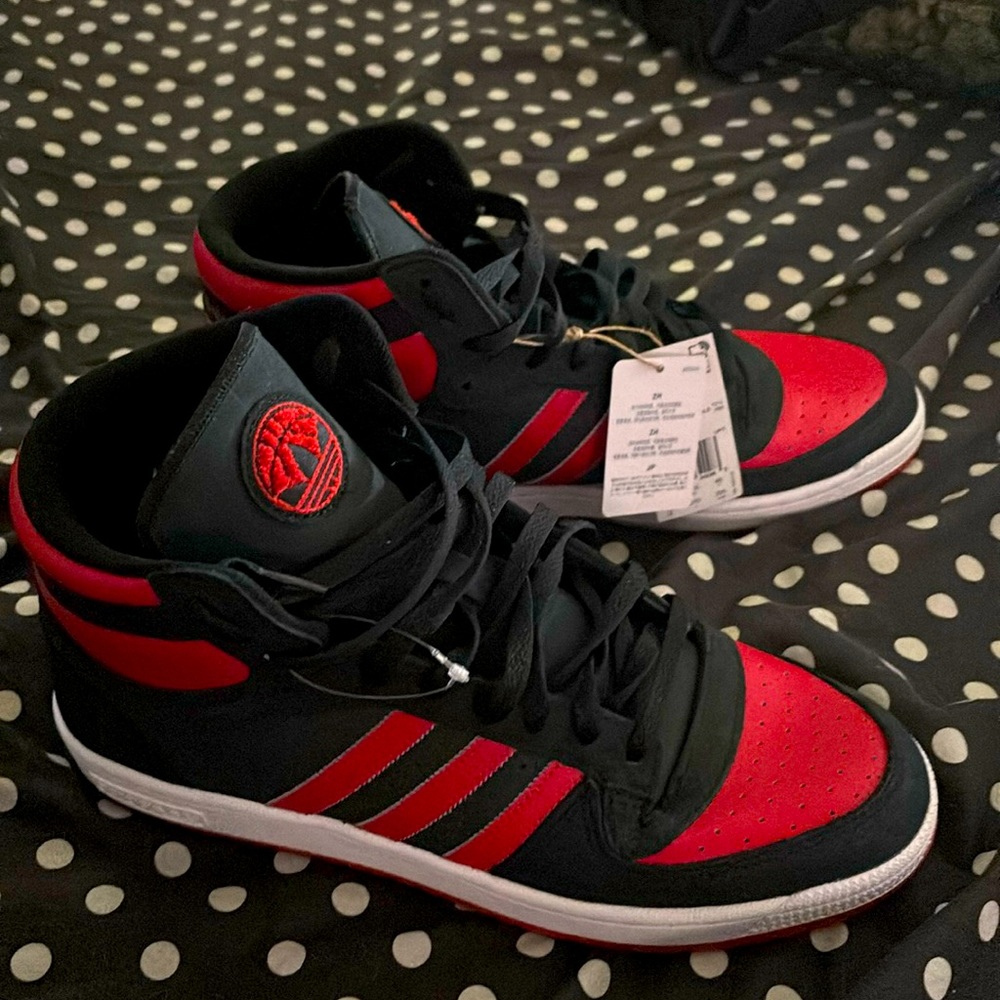 Adidas three stripe high tops